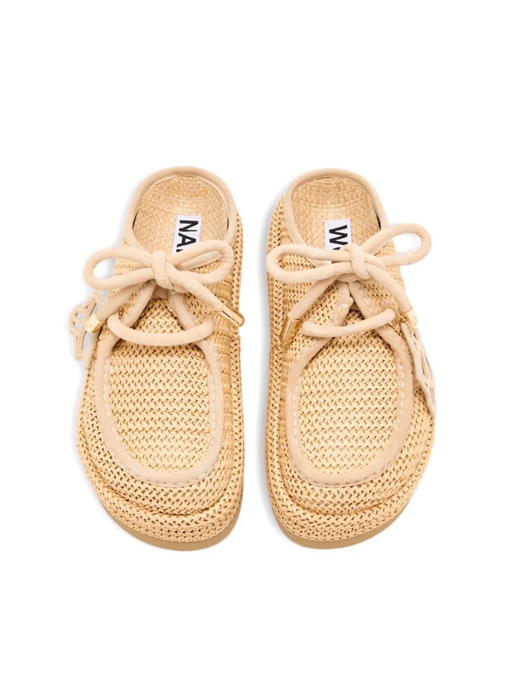 Naked Wolfe Size 7 Beige Woven Mule Clogs